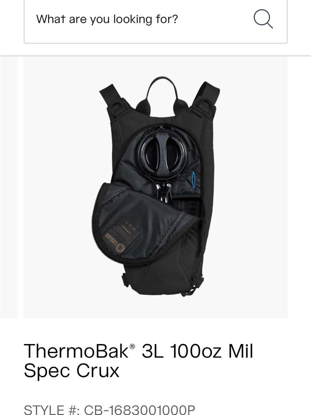 Camelbak ThermoBak 3L Hydration Pack - Black brand new